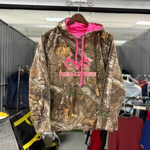 Realtree Deer logo Camo Pull over Hoodie Jacket